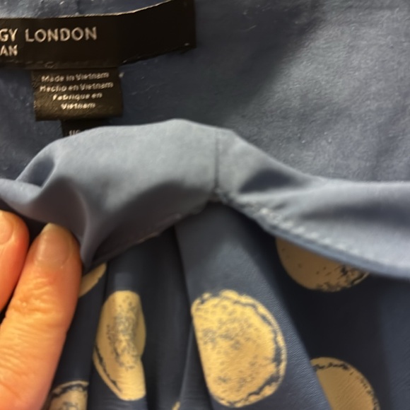 Maggy London Dot Print V-Neck Sleeveless Dress With Pockets Size 20 Used - Picture 8 of 16